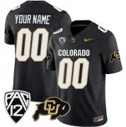 Men's Colorado Buffaloes Active Player Custom Black 2023 F.U.S.E. Stitched Football Jersey
