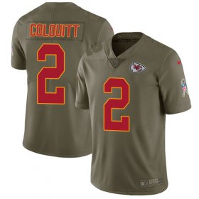 Wholesale Cheap Nike Chiefs #2 Dustin Colquitt Olive Men\'s Stitched NFL Limited 2017 Salute to Service Jersey
