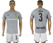 Wholesale Cheap Dortmund #3 Joo Ho Grey Soccer Club Jersey