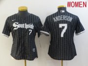 Wholesale Cheap Women Chicago White Sox 7 Anderson City Edition Black Game Nike 2021 MLB Jerseys