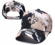 Wholesale Cheap Saints Team Logo Cream Black Peaked Adjustable Fashion Hat YD