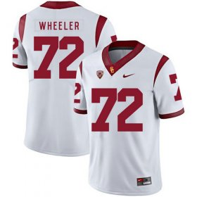 Wholesale Cheap USC Trojans 72 Chad Wheeler White College Football Jersey
