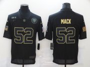 Wholesale Cheap Men's Chicago Bears #52 Khalil Mack Black 2020 Salute To Service Stitched NFL Nike Limited Jersey