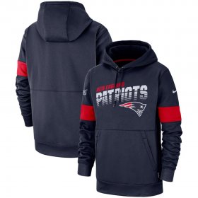 Wholesale Cheap New England Patriots Nike Sideline Team Logo Performance Pullover Hoodie Navy