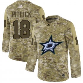 Wholesale Cheap Adidas Stars #18 Tyler Pitlick Camo Authentic Stitched NHL Jersey
