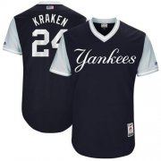 Wholesale Cheap Yankees #24 Gary Sanchez Navy "Kraken" Players Weekend Authentic Stitched MLB Jersey