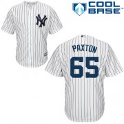 Wholesale Cheap Yankees #65 James Paxton White Strip New Cool Base Stitched MLB Jersey