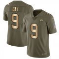 Wholesale Cheap Nike Buccaneers #9 Matt Gay Olive/Gold Men's Stitched NFL Limited 2017 Salute To Service Jersey