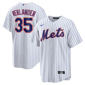Wholesale Cheap Men\'s New York Mets #35 Justin Verlander White Stitched MLB Cool Base Nike Jersey
