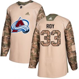 Wholesale Cheap Adidas Avalanche #33 Patrick Roy Camo Authentic 2017 Veterans Day Stitched Youth NHL Jersey