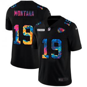 Cheap Kansas City Chiefs #19 Joe Montana Men\'s Nike Multi-Color Black 2020 NFL Crucial Catch Vapor Untouchable Limited Jersey