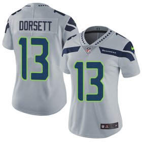 Wholesale Cheap Nike Seahawks #13 Phillip Dorsett Grey Alternate Women\'s Stitched NFL Vapor Untouchable Limited Jersey
