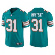 Wholesale Cheap Men's Miami Dolphins #31 Raheem Mostert Aqua Color Rush Limited Stitched Football Jersey
