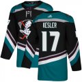 Wholesale Cheap Adidas Ducks #17 Ryan Kesler Black/Teal Alternate Authentic Stitched NHL Jersey