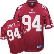 Wholesale Cheap 49ers #94 Justin Smith Red Stitched NFL Jersey