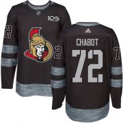 Wholesale Cheap Adidas Senators #72 Thomas Chabot Black 1917-2017 100th Anniversary Stitched NHL Jersey