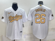 Wholesale Men's Los Angeles Dodgers #26 Tony Gonsolin White 2022 All Star Stitched Cool Base Nike Jersey