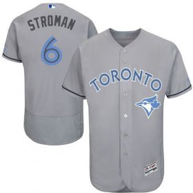 Wholesale Cheap Blue Jays #6 Marcus Stroman Grey Flexbase Authentic Collection Father\'s Day Stitched MLB Jersey