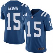 Wholesale Cheap Nike Colts #15 Dontrelle Inman Royal Blue Men's Stitched NFL Limited Rush Jersey