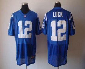 Wholesale Cheap Nike Colts #12 Andrew Luck Royal Blue Team Color Men\'s Stitched NFL Elite Jersey
