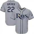 Wholesale Cheap Rays #22 Chris Archer Grey Cool Base Stitched Youth MLB Jersey