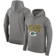 Wholesale Cheap Green Bay Packers Nike Sideline Property of Performance Pullover Hoodie Gray
