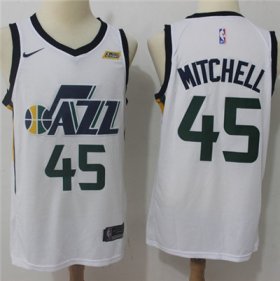 Wholesale Cheap Nike Jazz #45 Donovan Mitchell White NBA Swingman Association Edition Jersey