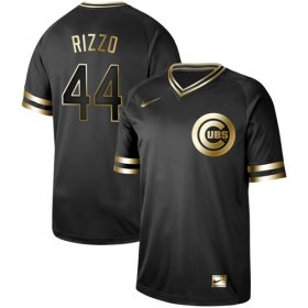 Wholesale Cheap Nike Cubs #44 Anthony Rizzo Black Gold Authentic Stitched MLB Jersey