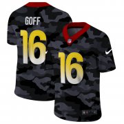 Cheap Los Angeles Rams #16 Jared Goff Men's Nike 2020 Black CAMO Vapor Untouchable Limited Stitched NFL Jersey