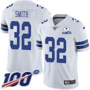 Wholesale Cheap Nike Cowboys #32 Saivion Smith White Men's Stitched With Established In 1960 Patch NFL 100th Season Vapor Untouchable Limited Jersey
