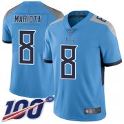 Wholesale Cheap Nike Titans #8 Marcus Mariota Light Blue Alternate Men's Stitched NFL 100th Season Vapor Limited Jersey