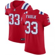 Wholesale Cheap Nike Patriots #33 Kevin Faulk Red Alternate Men's Stitched NFL Vapor Untouchable Elite Jersey