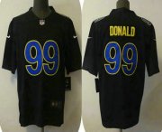 Wholesale Cheap Men's Los Angeles Rams #99 Aaron Donald Black 2021 Vapor Untouchable Limited Stitched Jersey