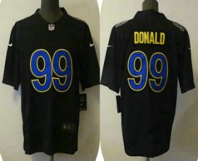 Wholesale Cheap Men\'s Los Angeles Rams #99 Aaron Donald Black 2021 Vapor Untouchable Limited Stitched Jersey