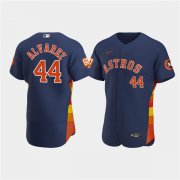 Wholesale Cheap Men's Houston Astros #44 Yordan Alvarez Navy 60th Anniversary Flex Base Stitched Baseball Jersey