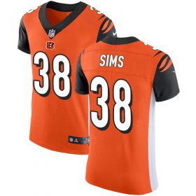 Wholesale Cheap Nike Bengals #38 LeShaun Sims Orange Alternate Men\'s Stitched NFL New Elite Jersey