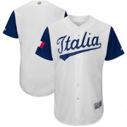 Wholesale Cheap Team Italy Blank White 2017 World MLB Classic Authentic Stitched MLB Jersey