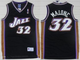 Wholesale Cheap Utah Jazz #32 Karl Malone Black Swingman Throwback Jersey