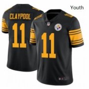 Wholesale Cheap Youth Nike Steelers 11 Chase Claypool Black Rush Vapor Limited Stitched NFL Jersey