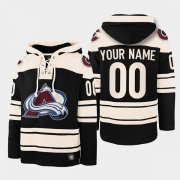 Wholesale Cheap Men's Colorado Avalanche Active Player Custom Black All Stitched Sweatshirt Hoodie