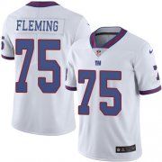 Wholesale Cheap Nike Giants #75 Cameron Fleming White Men's Stitched NFL Limited Rush Jersey