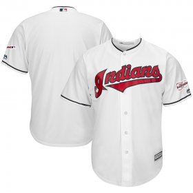 Wholesale Cheap Cleveland Indians Blank Majestic Home 2019 All-Star Game Patch Cool Base Team Jersey White