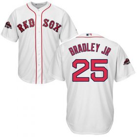 Wholesale Cheap Red Sox #25 Jackie Bradley Jr White Cool Base 2018 World Series Stitched Youth MLB Jersey