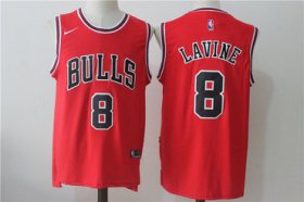 Wholesale Cheap Men\'s Chicago Bulls #8 Zach LaVine Red 2017-2018 Nike Swingman Stitched NBA Jersey