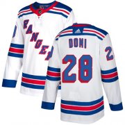 Wholesale Cheap Adidas Rangers #28 Tie Domi White Away Authentic Stitched NHL Jersey
