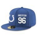 Wholesale Cheap Indianapolis Colts #96 Henry Anderson Snapback Cap NFL Player Royal Blue with White Number Stitched Hat