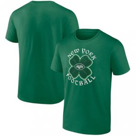 Wholesale Cheap Men\'s New York Jets Kelly Green St. Patrick\'s Day Celtic T-Shirt