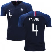 Wholesale Cheap France #4 Varane Home Kid Soccer Country Jersey