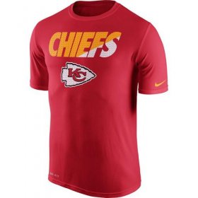 Wholesale Cheap Men\'s Kansas City Chiefs Nike Red Legend Staff Practice Performance T-Shirt