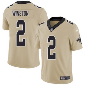 Wholesale Cheap Nike Saints #2 Jameis Winston Gold Men\'s Stitched NFL Limited Inverted Legend Jersey